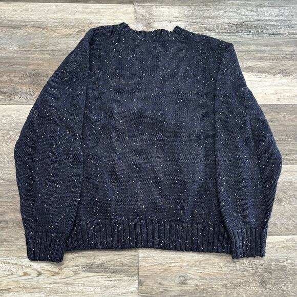 Vintage 90s Knightbridge Blue Argyle Mens L Wool Blend Crewneck Pullover Sweater - Picture 3 of 9